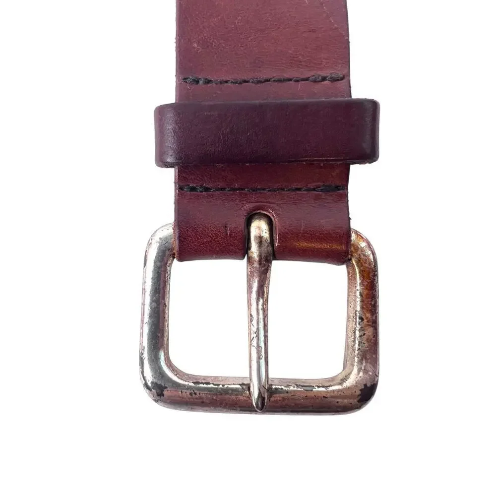 Express Italian Leather Belt in Brown Minimalist Casual Classic Size Medium